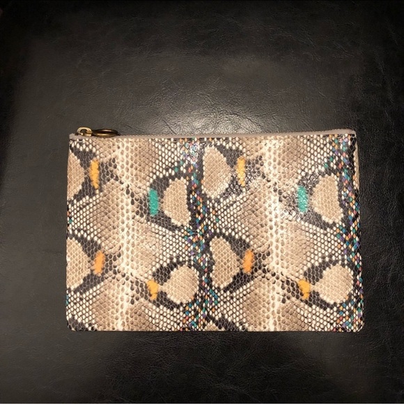 Madewell Handbags - Madewell Pouch in Stamped Rainbow Snake